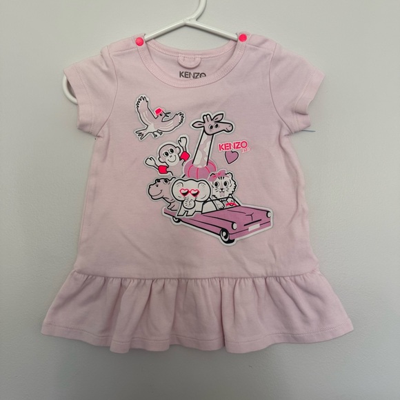 Kenzo Light Pink Animal Print Dress - Picture 1 of 3